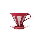 Hario CFOD-02-R Dripper V60 Metal Filter (Red)