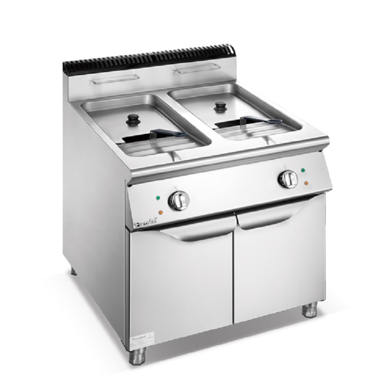 Furnotel 700 Series Electric 2-Tank 2-Basket Fryer with Cabinet FEFR0707EC / F7070EFR