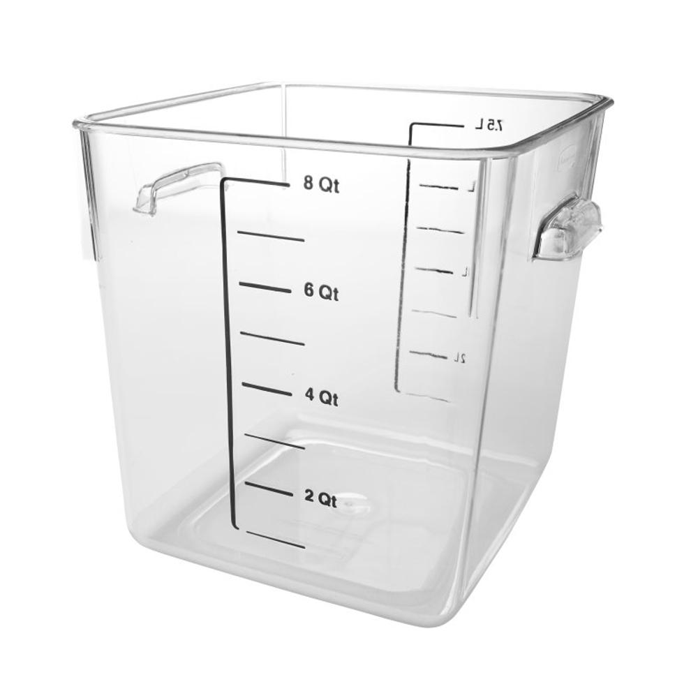 Rubbermaid Space Saving Cont Sq 8qt/7.6l Clr / FG630800CLR