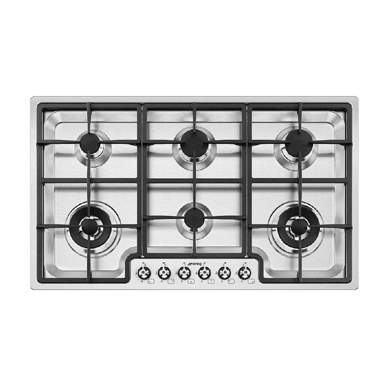 SMEG PGF96 Gas Hob, 90 cm, Classica Aesthetic (Stainless Steel)
