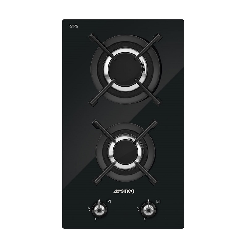 SMEG PV332CN Gas Hob, 30 cm, Classica (Black)