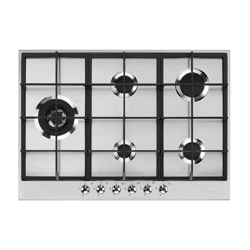 SMEG PX375L Hob, 70/75cm, Gas, Classica (Stainless Steel)