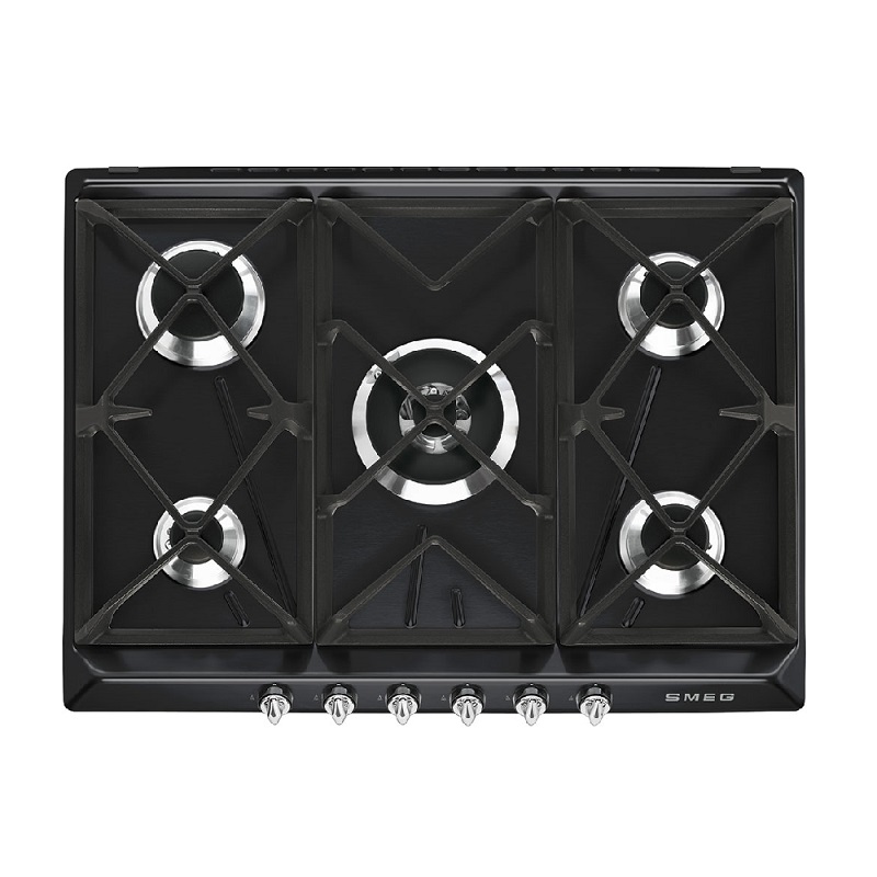 SMEG SR975PGH Hob, 70/75cm, Gas, Victoria (Black)
