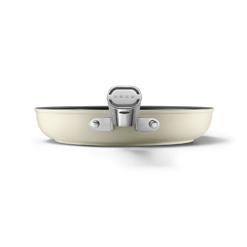SMEG CKFF2601CRM Kitchenware, Cookware, Frypan 26cm,50's Style (Cream)